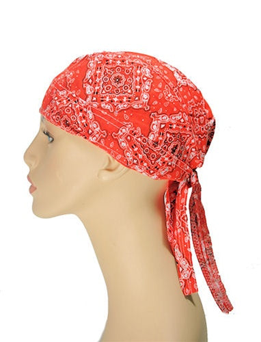 Ladies Orange Head Wrap Bandanna