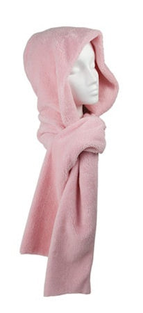 Pink Cozy Hooded Scarf