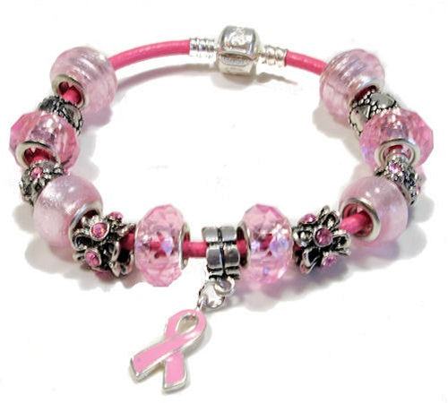 Pink Leather Bracelet