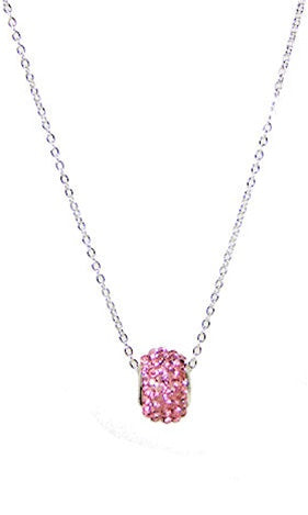 Swarovski style pink cz necklace