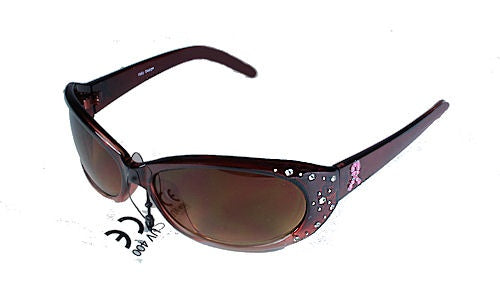 Pink Ribbon Sunglasses - Brown