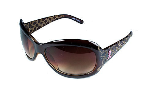 Pink Ribbon Sunglasses - Brown