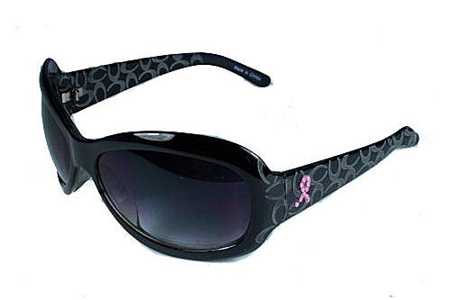 Pink Ribbon Sunglasses - Black