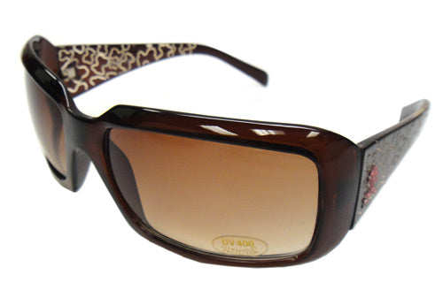 Pink Ribbon Sunglasses - Rectangular Brown