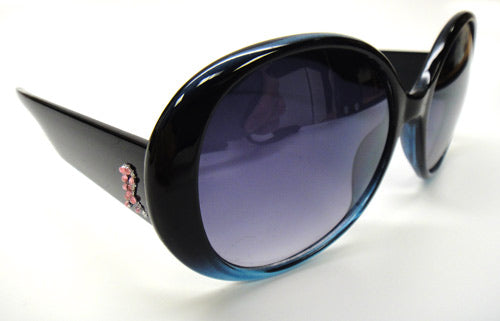 Pink Ribbon Sunglasses - Round Blue