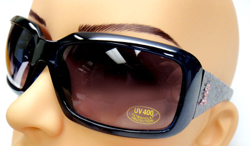Pink Ribbon Sunglasses - Rectangular Blue