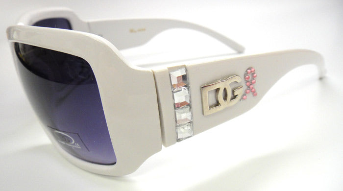 Pink Ribbon Sunglasses - White