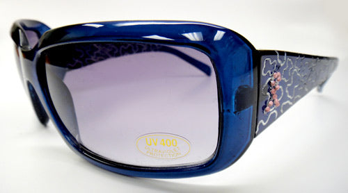 Pink Ribbon Sunglasses - Rectangular Blue