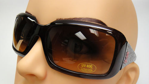 Pink Ribbon Sunglasses - Rectangular Brown