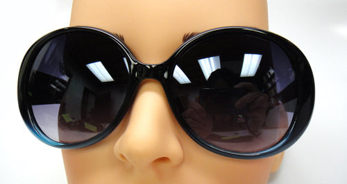 Pink Ribbon Sunglasses - Round Blue
