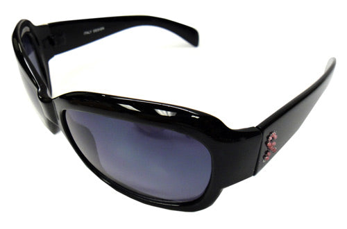 Pink Ribbon Sunglasses - Black