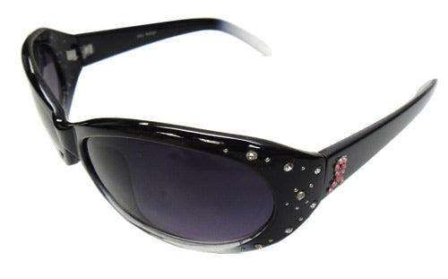 Pink Ribbon Sunglasses - Black