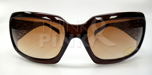 Pink Ribbon Sunglasses - Rectangular Brown