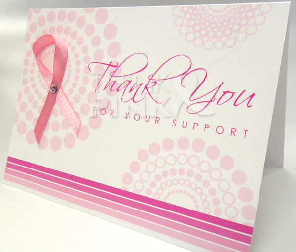 Breast Cancer Pink Ribbon Thank You Cards (10 pcs)