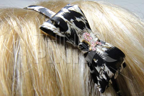 Breast Cancer Pink Ribbon Headband-Beige Leopard