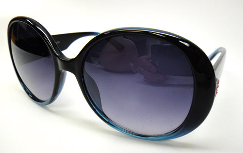 Pink Ribbon Sunglasses - Round Blue