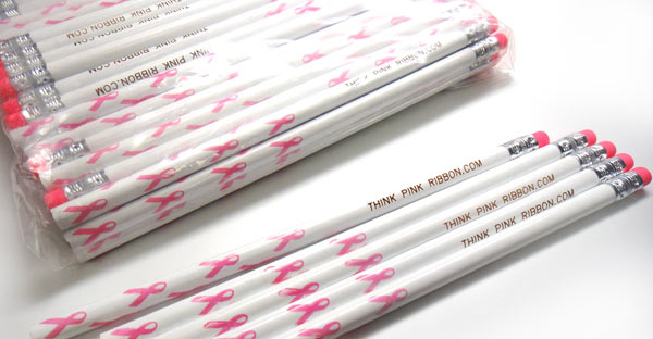 1 Dz. Pink Ribbon Pencils (12 pcs)