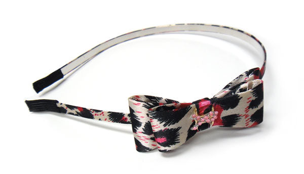 Breast Cancer Pink Ribbon Headband-Pink Leopard