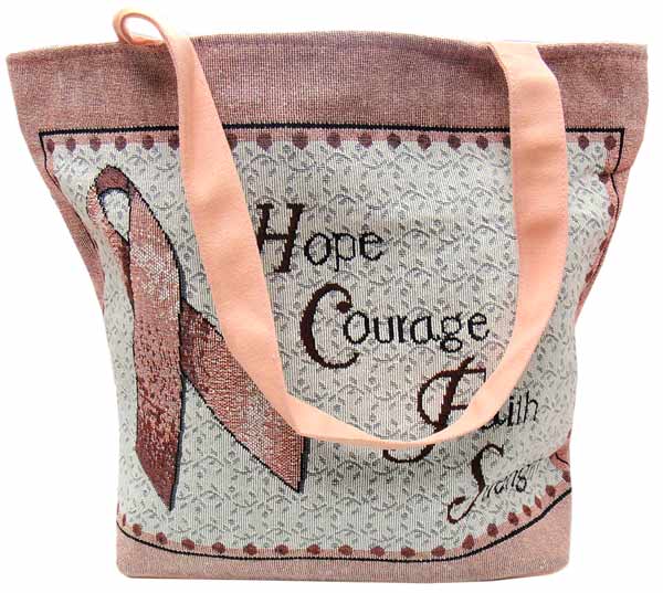 Pink Ribbon Tapestry Tote