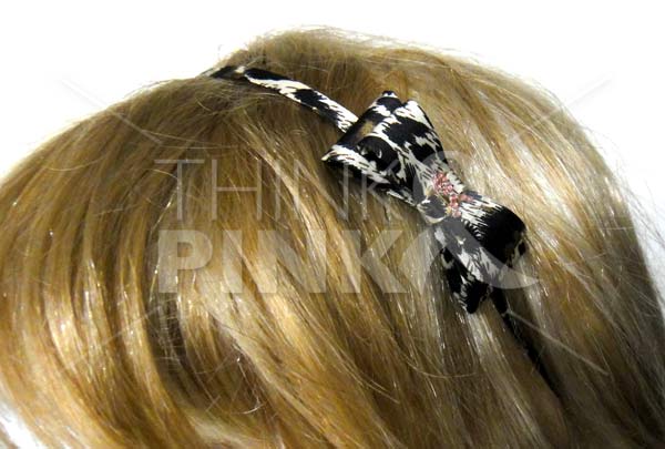 Breast Cancer Pink Ribbon Headband-Beige Leopard