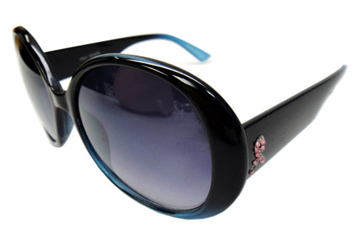 Pink Ribbon Sunglasses - Round Blue