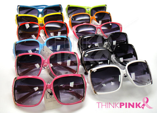 Pink Ribbon Sunglasses - 12 Assorted Styles and Colors