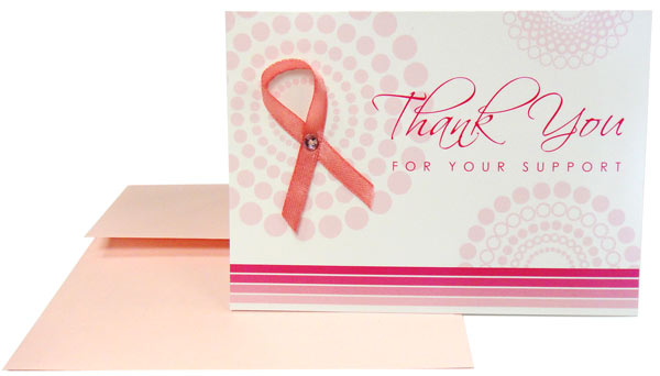 Breast Cancer Pink Ribbon Thank You Cards (10 pcs)