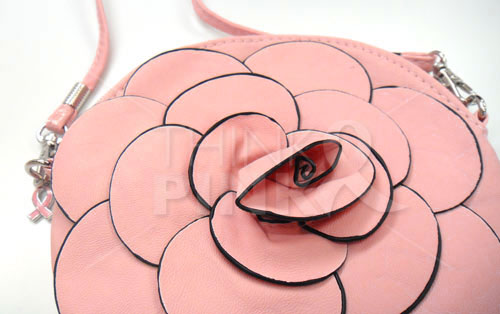 Flower Wristlet Purse-Handbag-Coin Wallet in Pink
