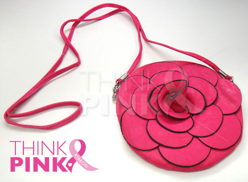 Flower Wristlet Purse-Handbag-Coin Wallet in Fuchsia
