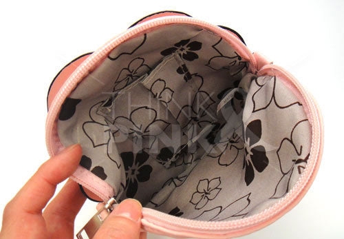 Flower Wristlet Purse-Handbag-Coin Wallet in Pink