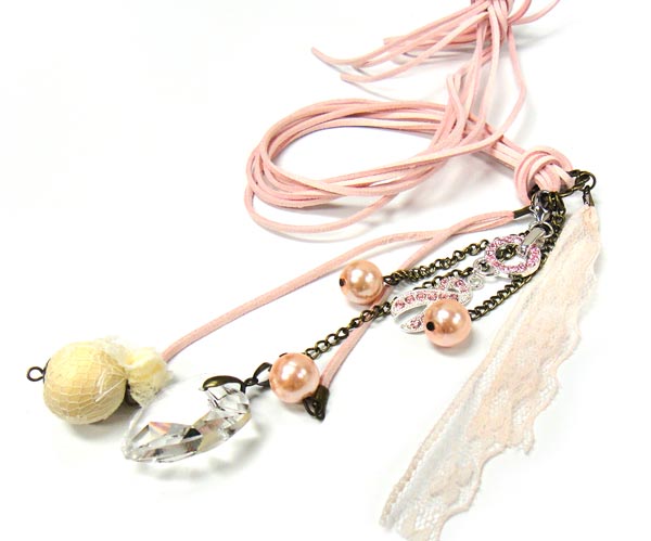 Pink Ribbon Fashion Necklace