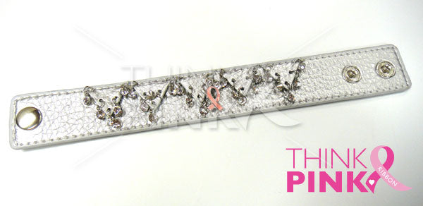 Pink Leather Bracelet