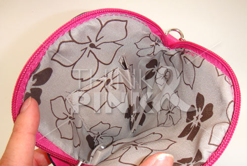 Flower Wristlet Purse-Handbag-Coin Wallet in Fuchsia