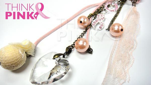 Pink Ribbon Fashion Necklace