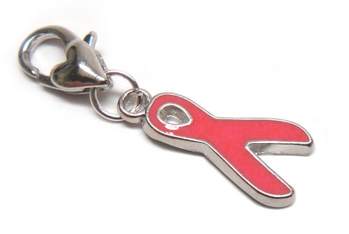 Pink Breast Cancer Awareness Ribbon Charm