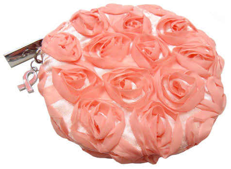 Breast Cancer Rose Pink Coin-Cosmetic Purse