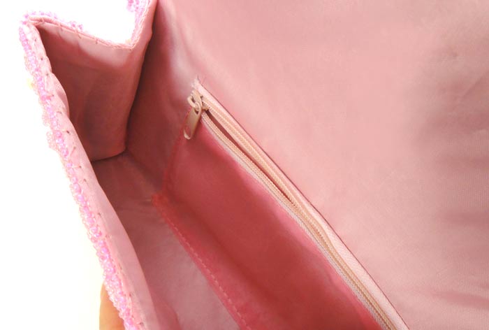Breast Cancer Pink Ribbon Evening Bag - Beads Design