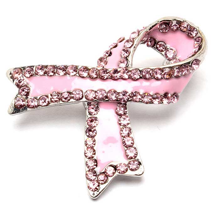 Pink Ribbon Pendant & Brooch