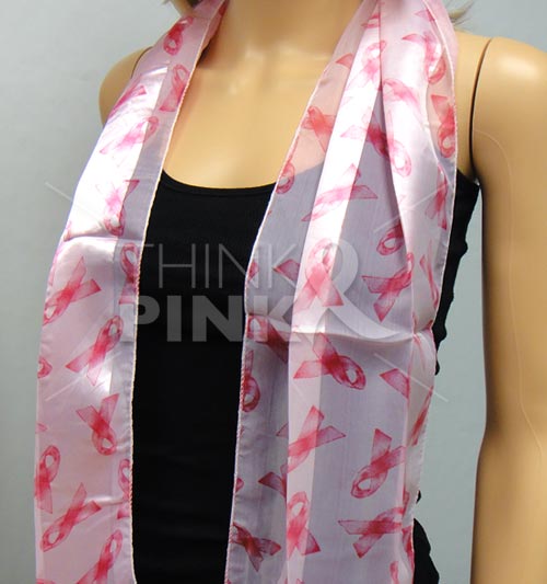 Pink Ribbon Scarf-Headband-Sash -Pink