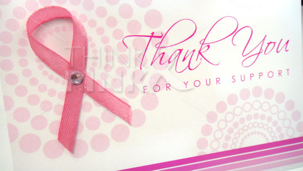 Breast Cancer Pink Ribbon Thank You Cards (10 pcs)
