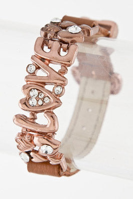 Love Leather Belt Bracelet