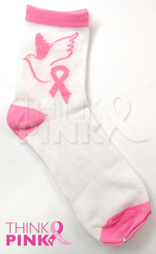 Breast Cancer Awareness 3 Pack Socks -Style 01