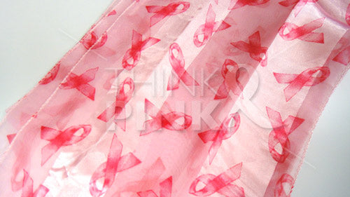 Pink Ribbon Scarf-Headband-Sash -Pink