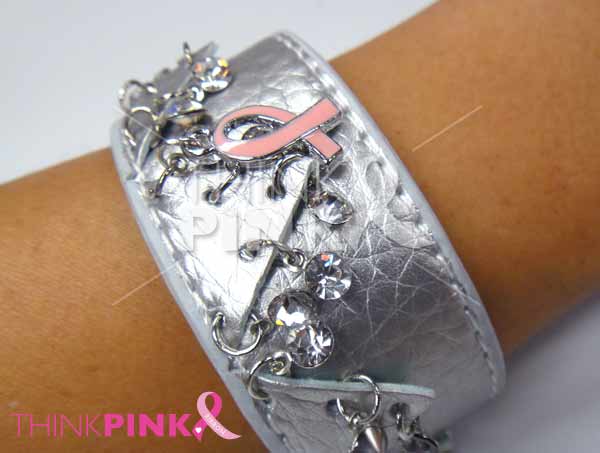 Pink Leather Bracelet