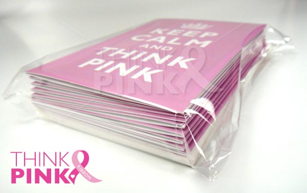 Breast Cancer Keep Calm & Think Pink Cards (10 pcs)