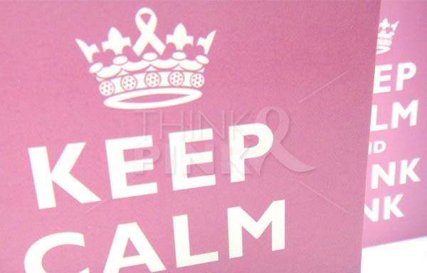 Breast Cancer Keep Calm & Think Pink Cards (10 pcs)