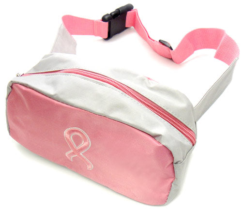Embroidered Pink Ribbon Fanny Pack