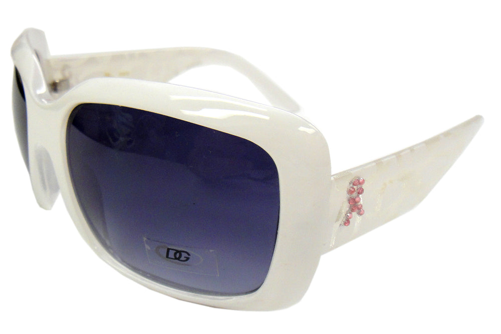 Pink Ribbon Sunglasses - White