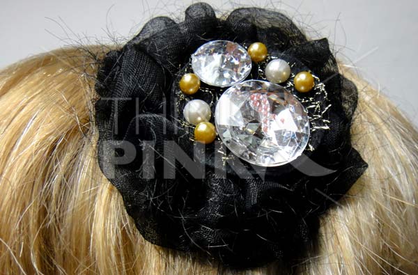 Pink Ribbon Headband-Black