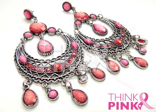 Pink Chandelier Drop Earrings